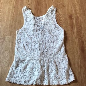 white lacey top